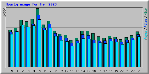 Hourly usage for May 2025