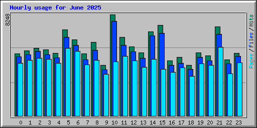 Hourly usage for June 2025